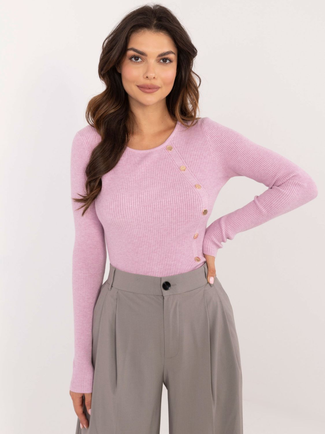 Stylischer Pullover in hellem Lila