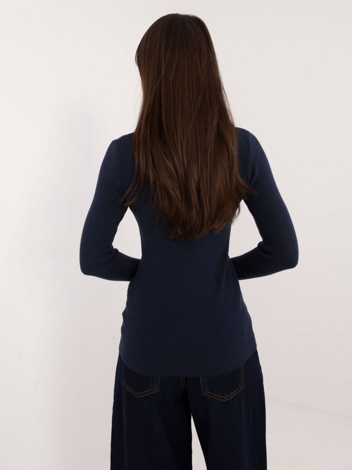 Eleganter blauer Pullover