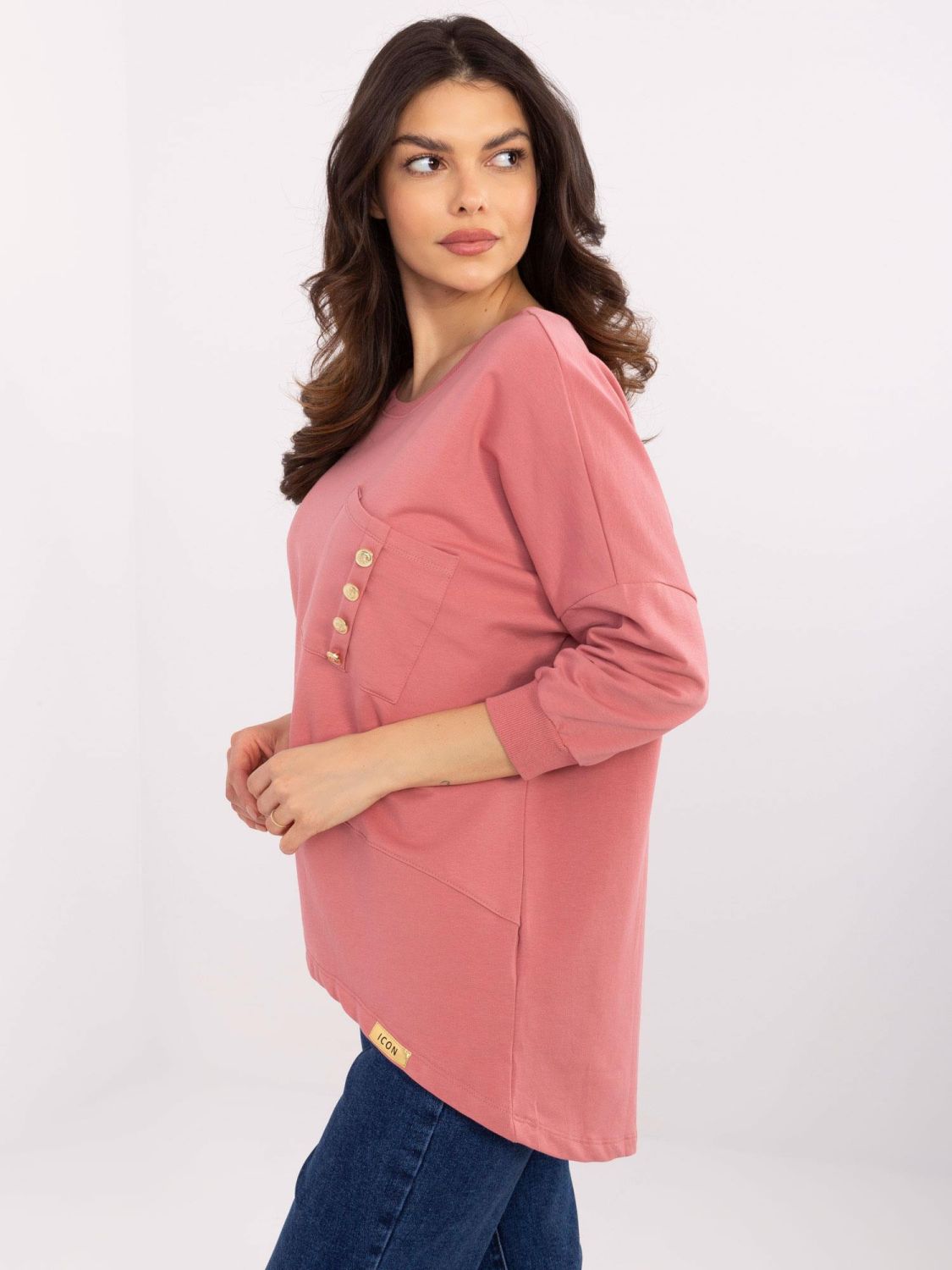 Stylische Bluse in Dunkelrosa