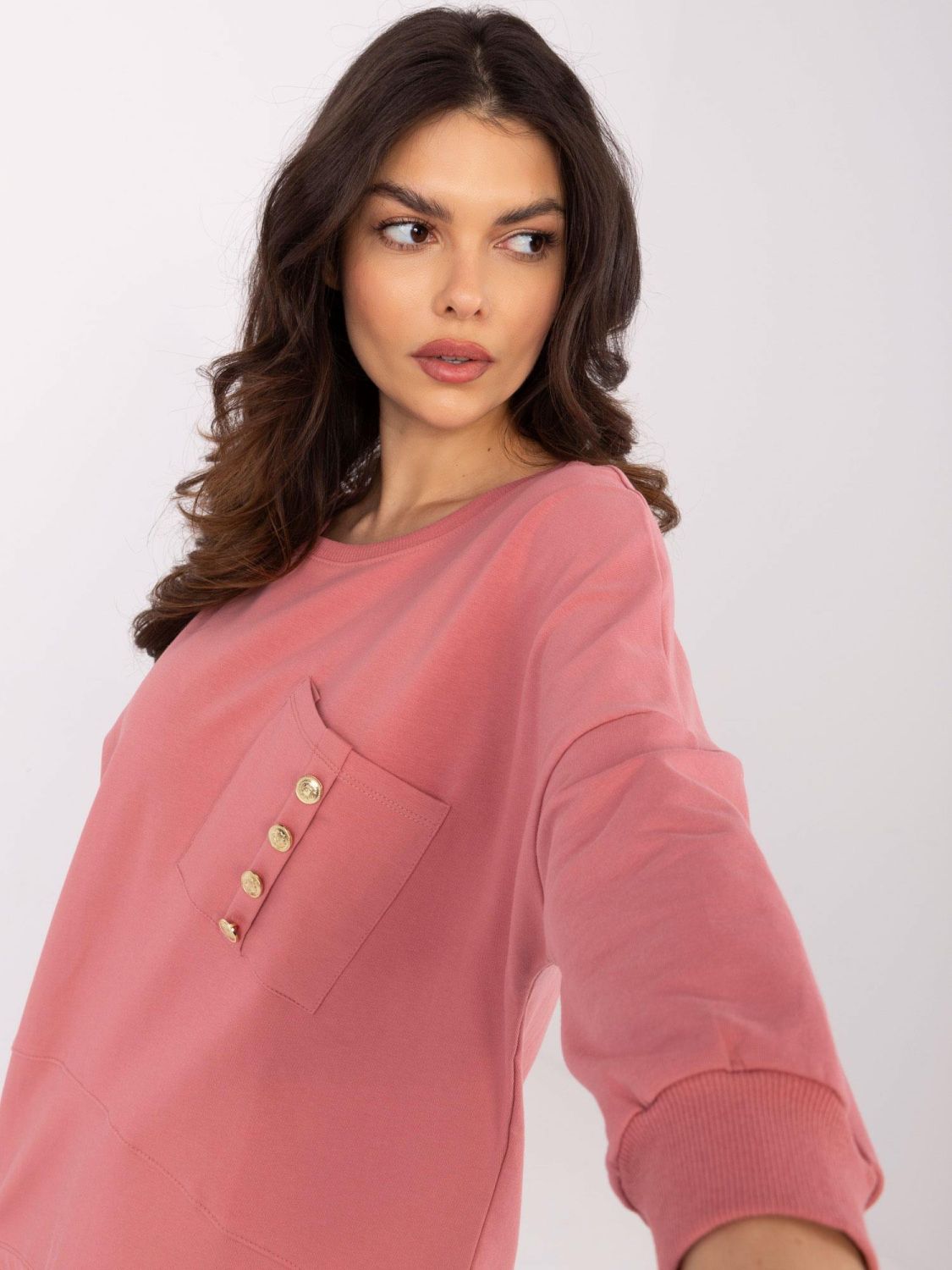Stylische Bluse in Dunkelrosa