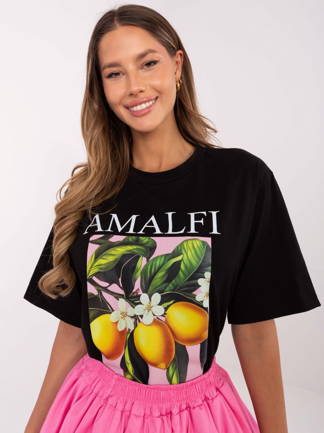 Stylisches schwarzes T-Shirt mit Druck