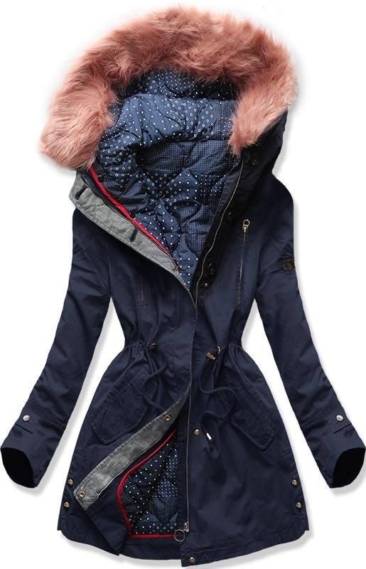 Parkajacke für Herbst/Winter blau