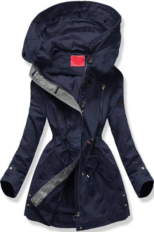 Parkajacke für Herbst/Winter blau