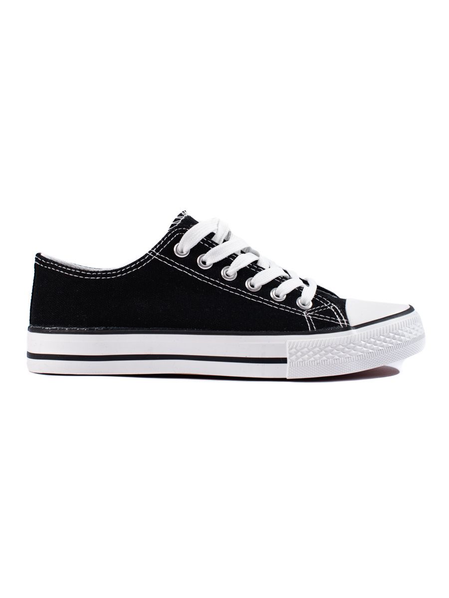Klassische schwarze Damensneaker Shelovet