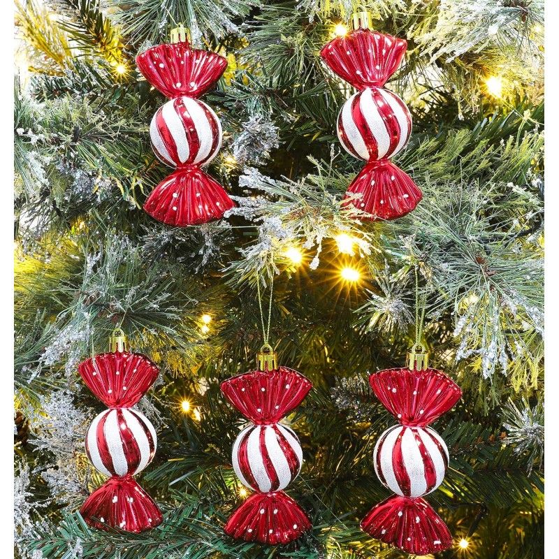 Weihnachtsdekorationen - Bonbons 6 Stk