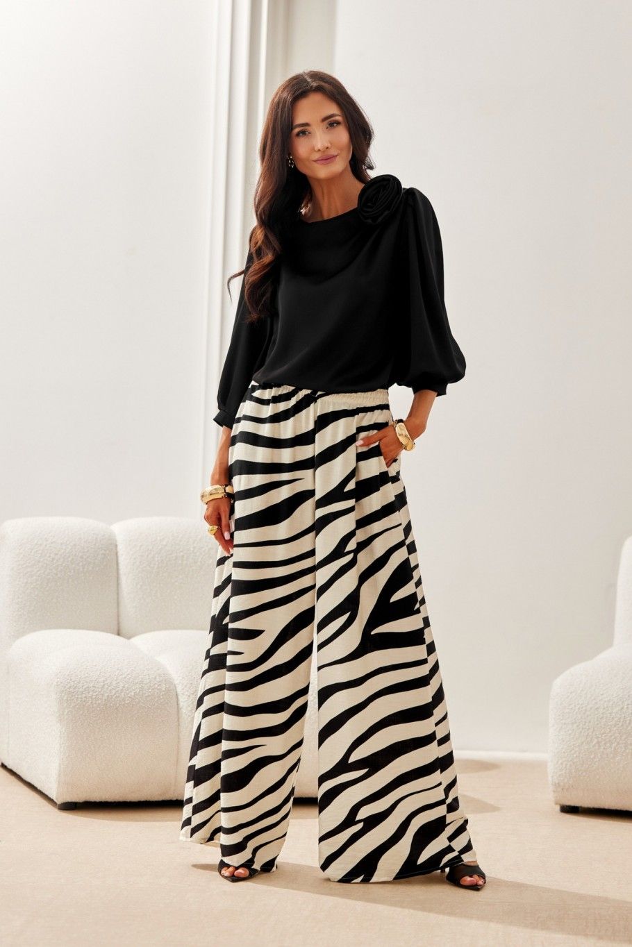 Schwarze Bluse Giana