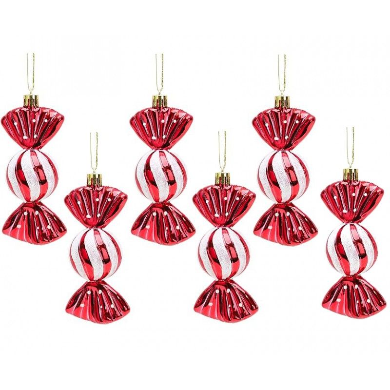 Weihnachtsdekorationen - Bonbons 6 Stk