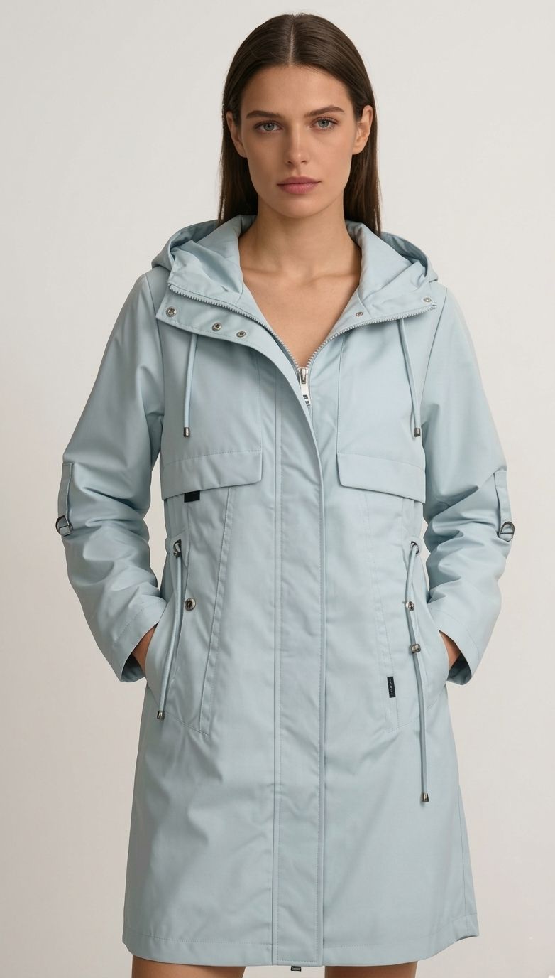 Hellblauer Parka für Frühling/Herbst