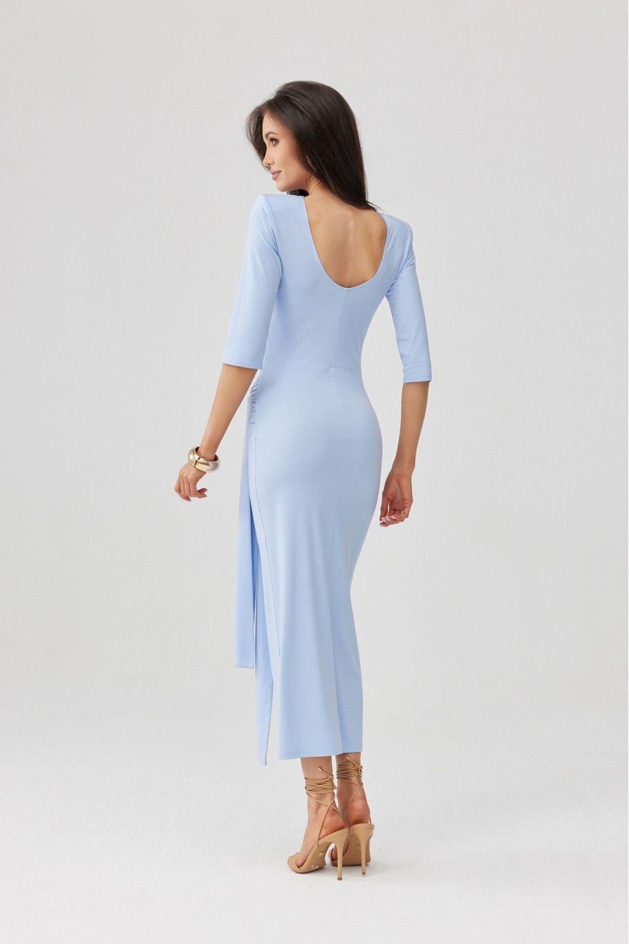 Midi-Kleid in Hellblau
