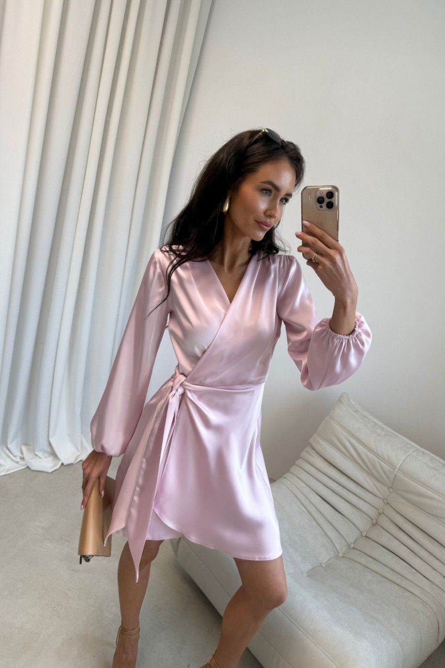 Catlin – Mini-Kleid in Hellrosa