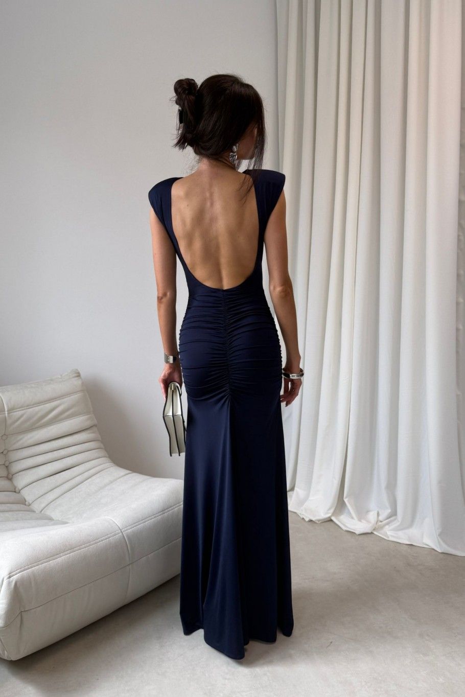 Aurelia Maxi-Kleid in Dunkelblau