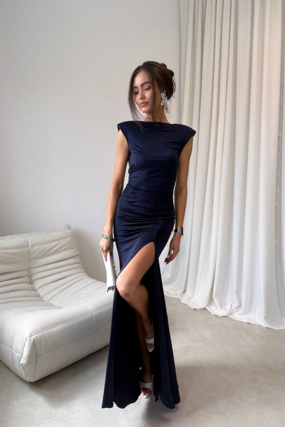 Aurelia Maxi-Kleid in Dunkelblau