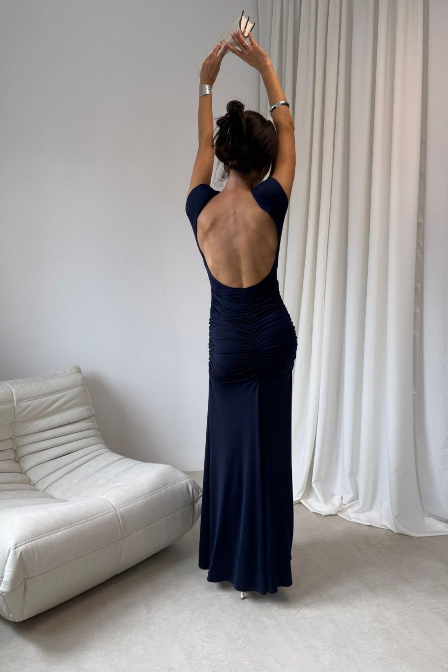 Aurelia Maxi-Kleid in Dunkelblau