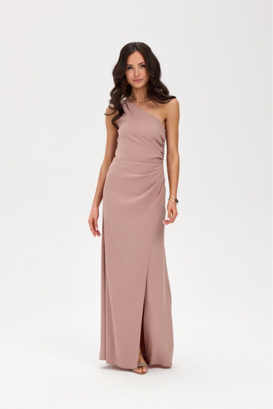 Maxikleid in Cappuccino-Farbe