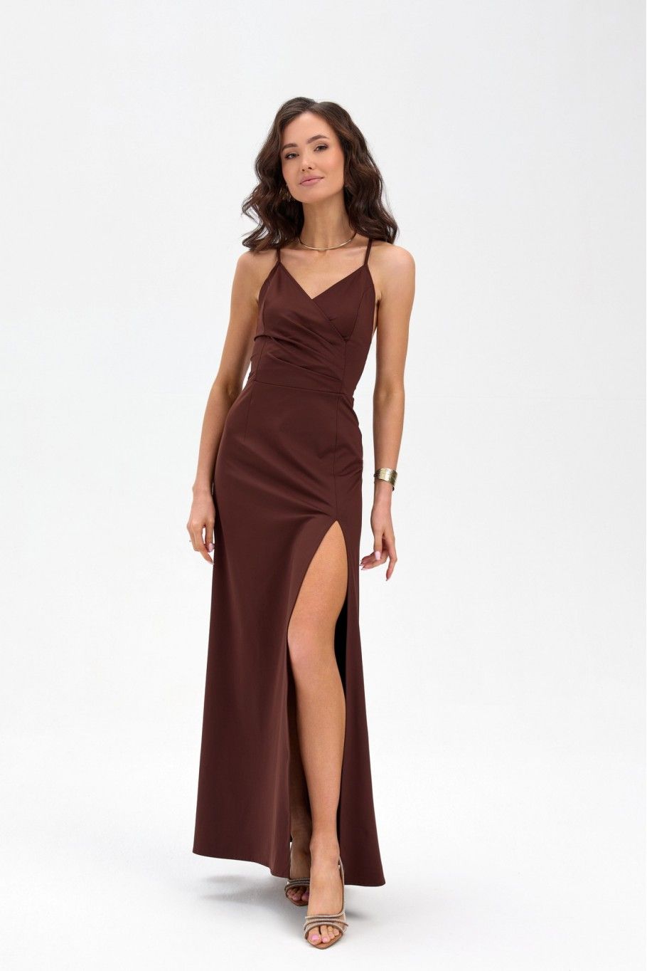 Maxi-Kleid Isadora in Braun