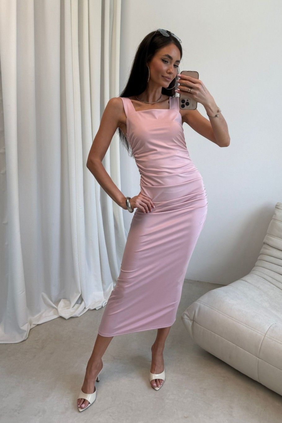 Rosa Midi-Kleid Zoya
