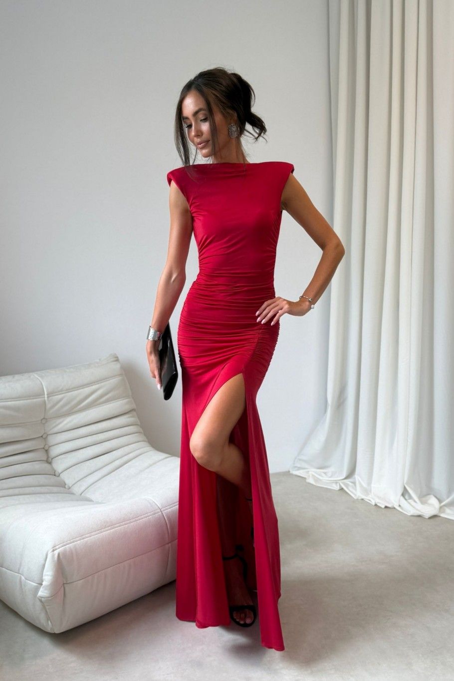Rotes Maxi-Kleid Aurelia