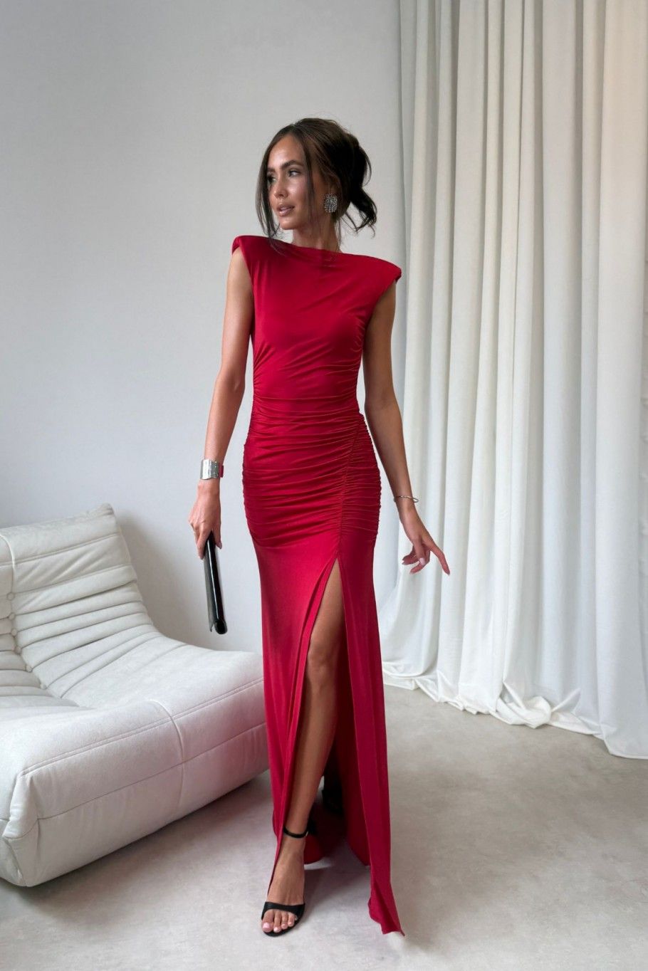 Rotes Maxi-Kleid Aurelia