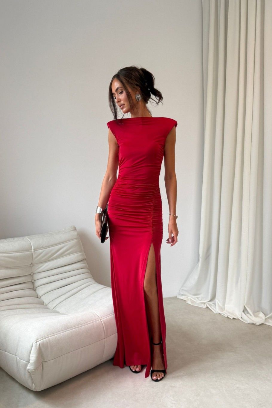 Rotes Maxi-Kleid Aurelia