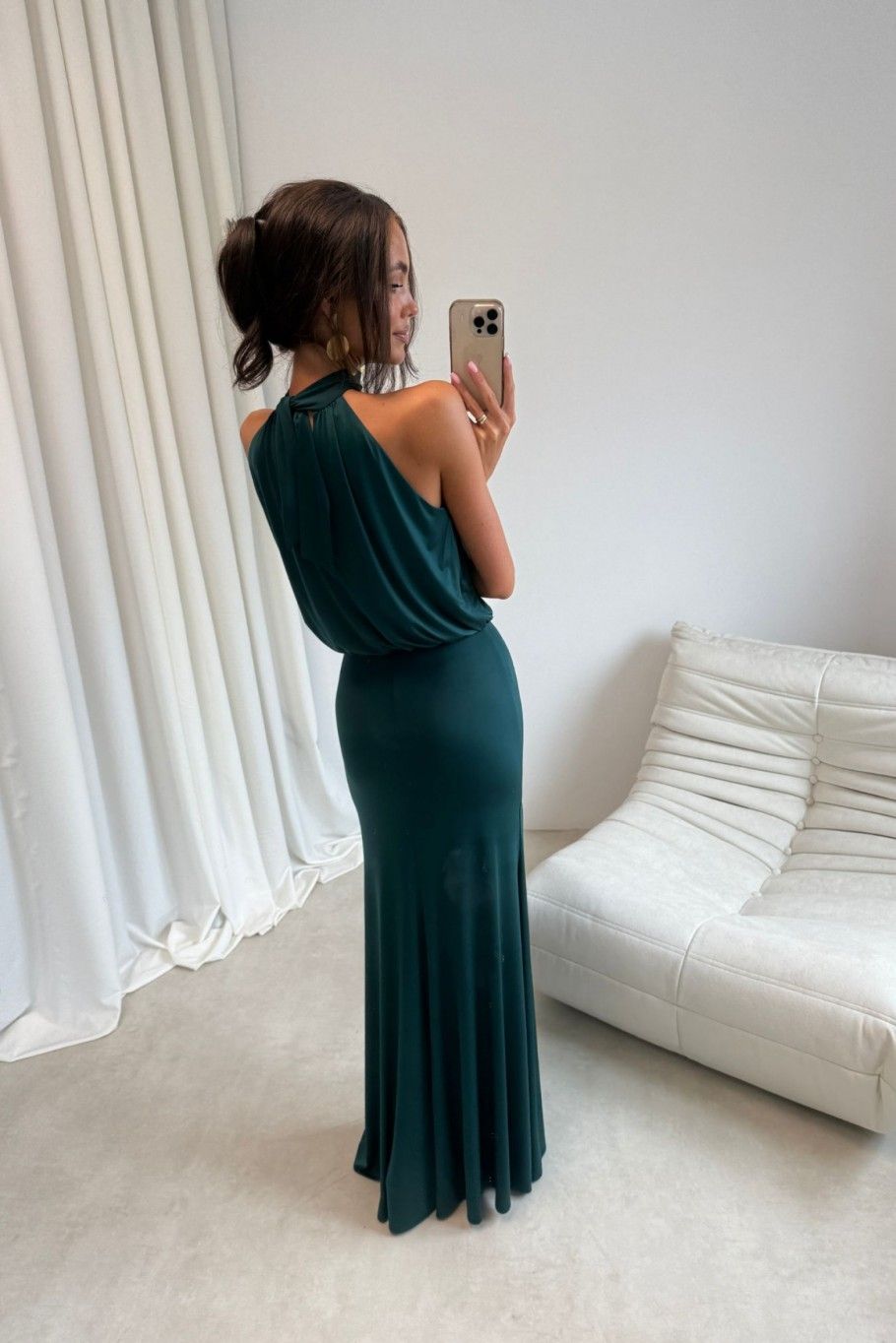 Maxikleid in Flaschengrün