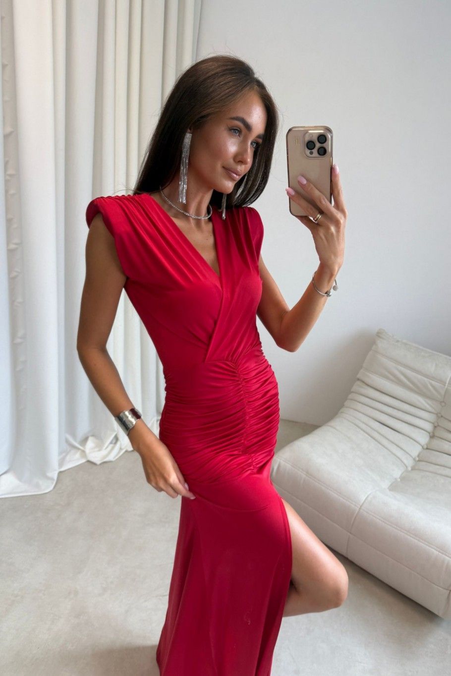 Noelia – Maxi-Kleid in Rot