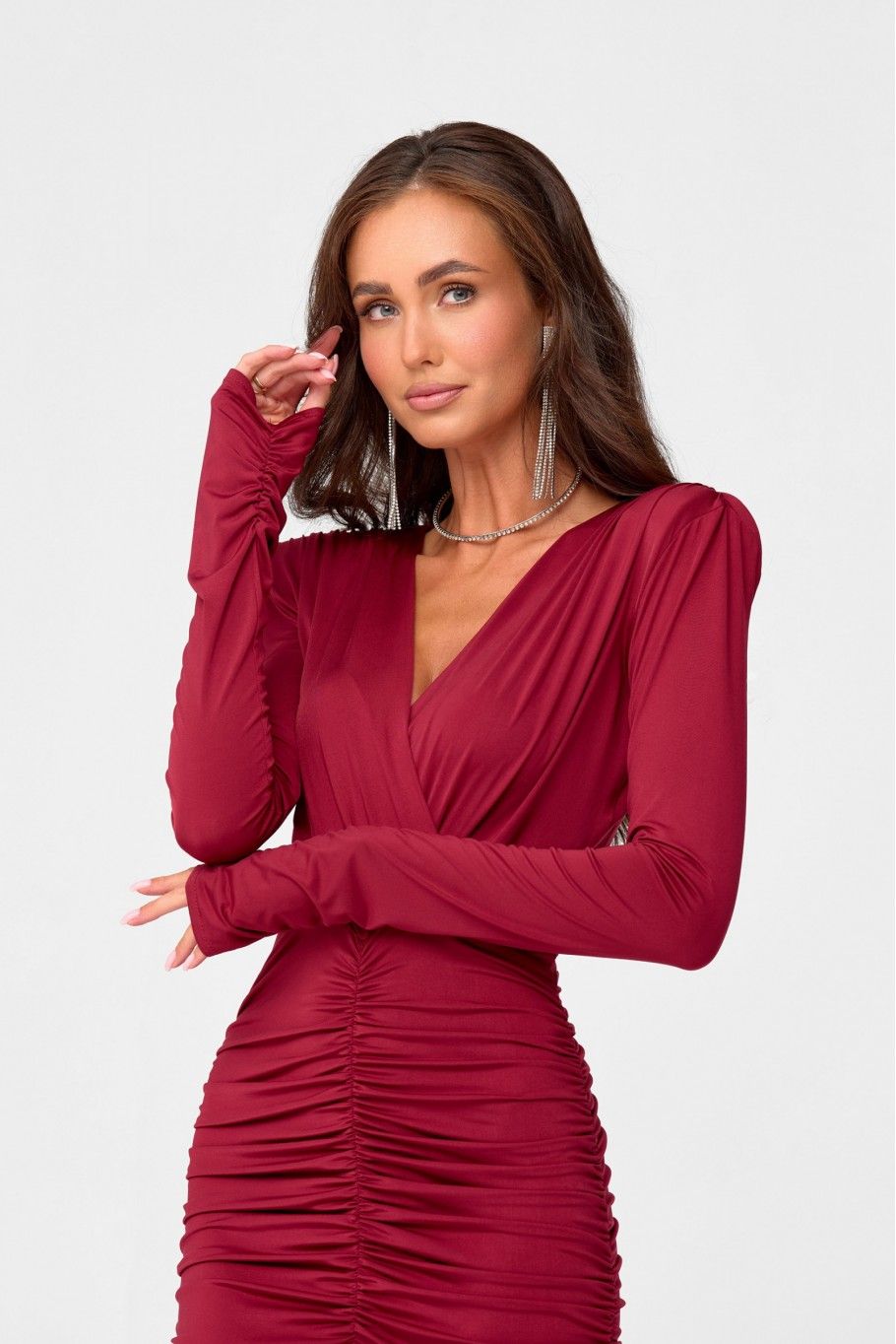 Maxikleid in Bordeaux