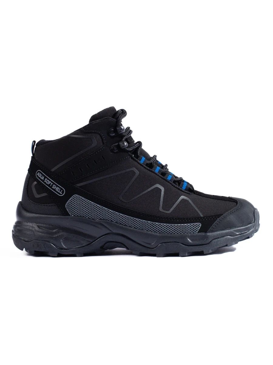 Damen schwarze Trekking-Sportschuhe mit hohem Schaft