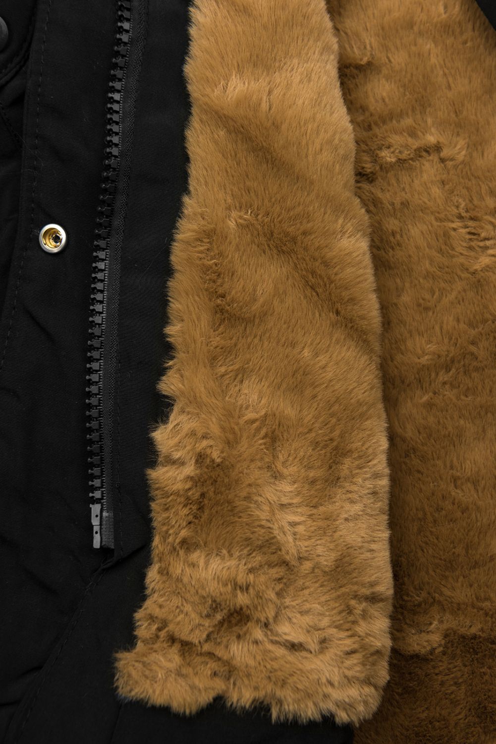 Winterparka mit Gummi in der Taille schwarz