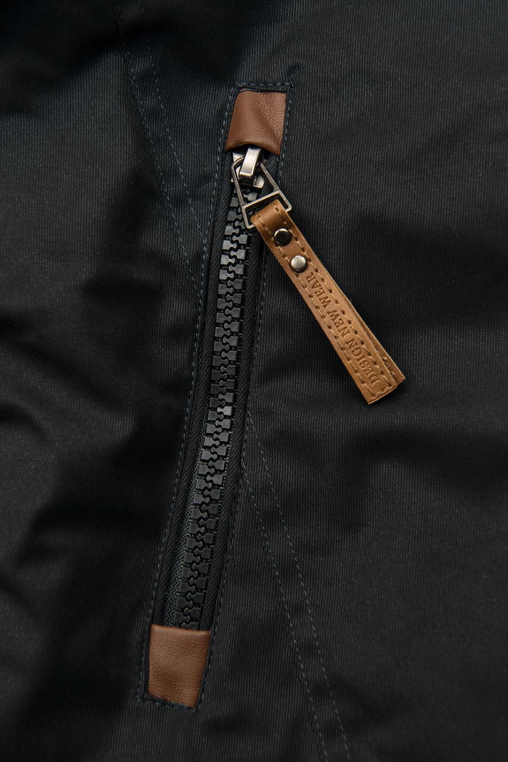 Winterparka mit Kunstfell-Kapuze schwarz/grau