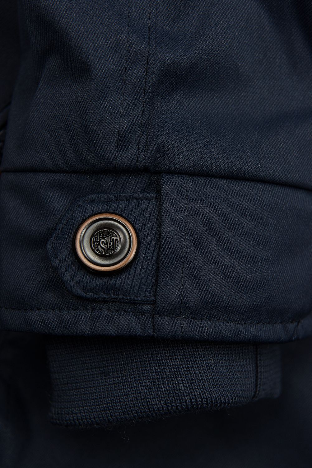 Winterparka mit Kunstfell-Kapuze dunkelblau/grau