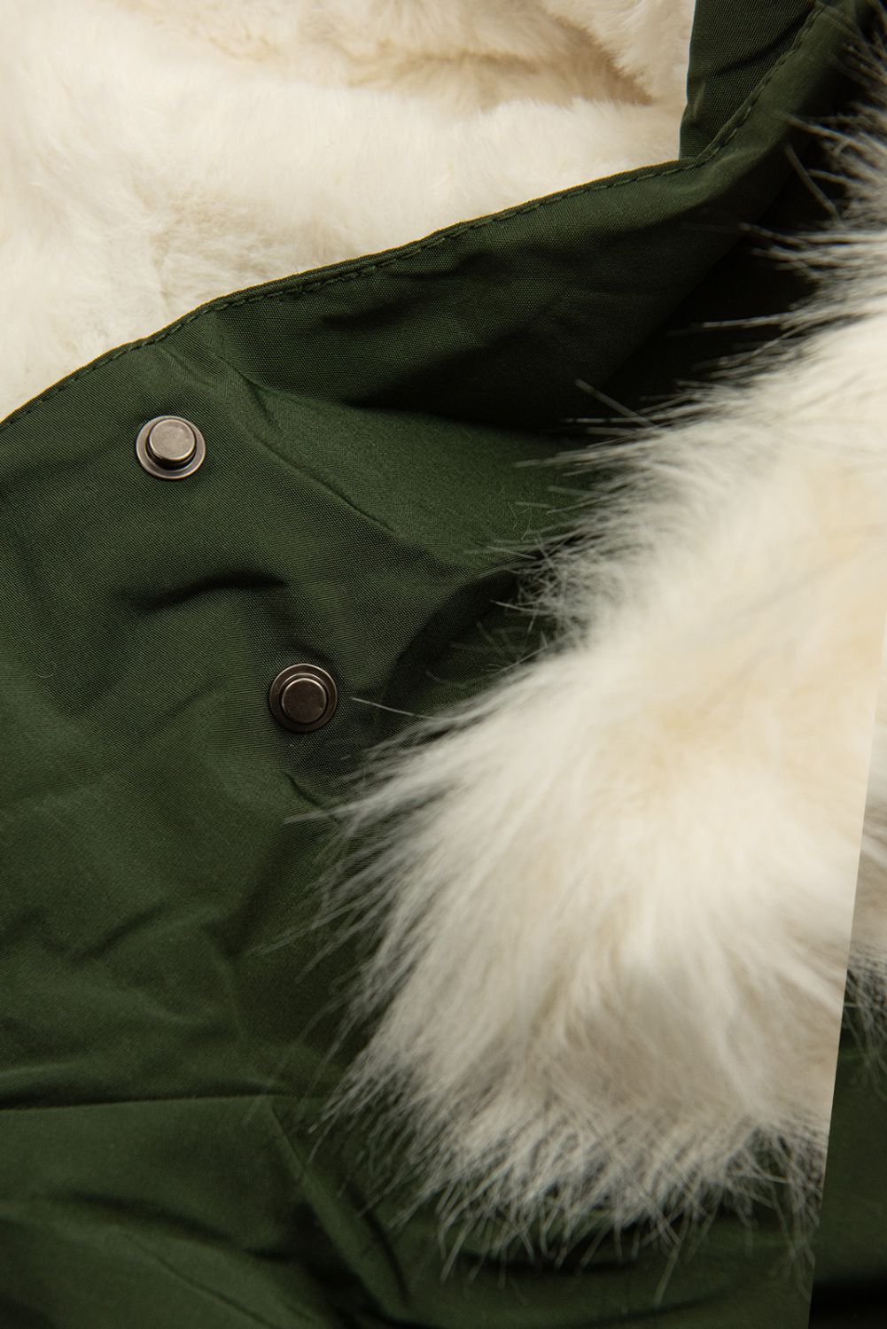 Parka mit warmem Futter Khaki/Ecru