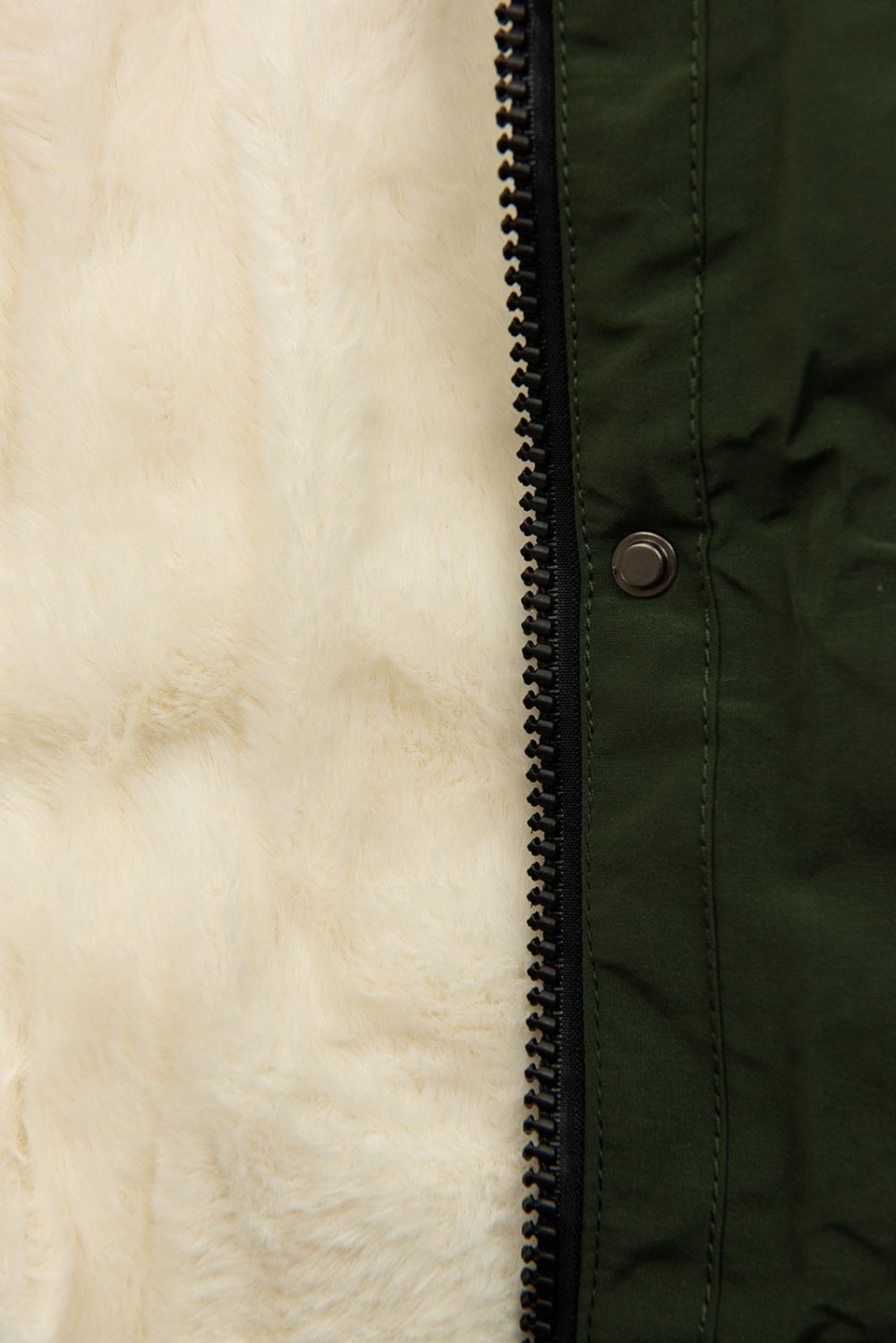 Parka mit warmem Futter Khaki/Ecru