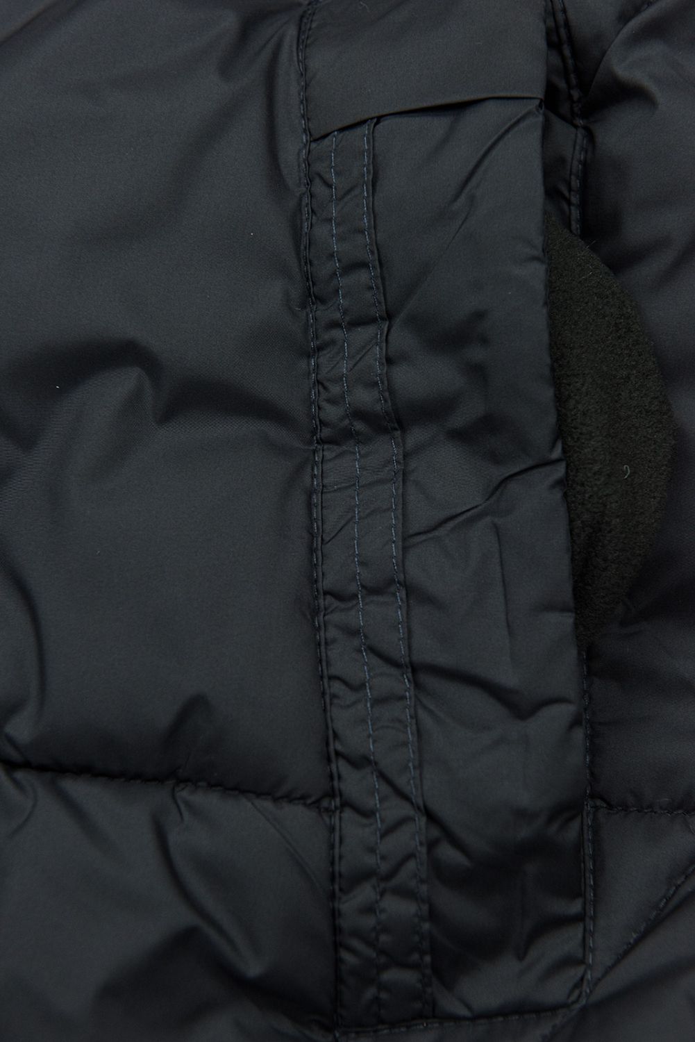 Steppjacke mit Kapuze für den Winter Navy/Beige