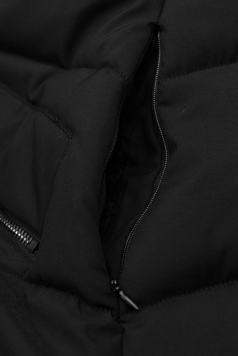 Mädchen Extra Warme Winterjacke Schwarz