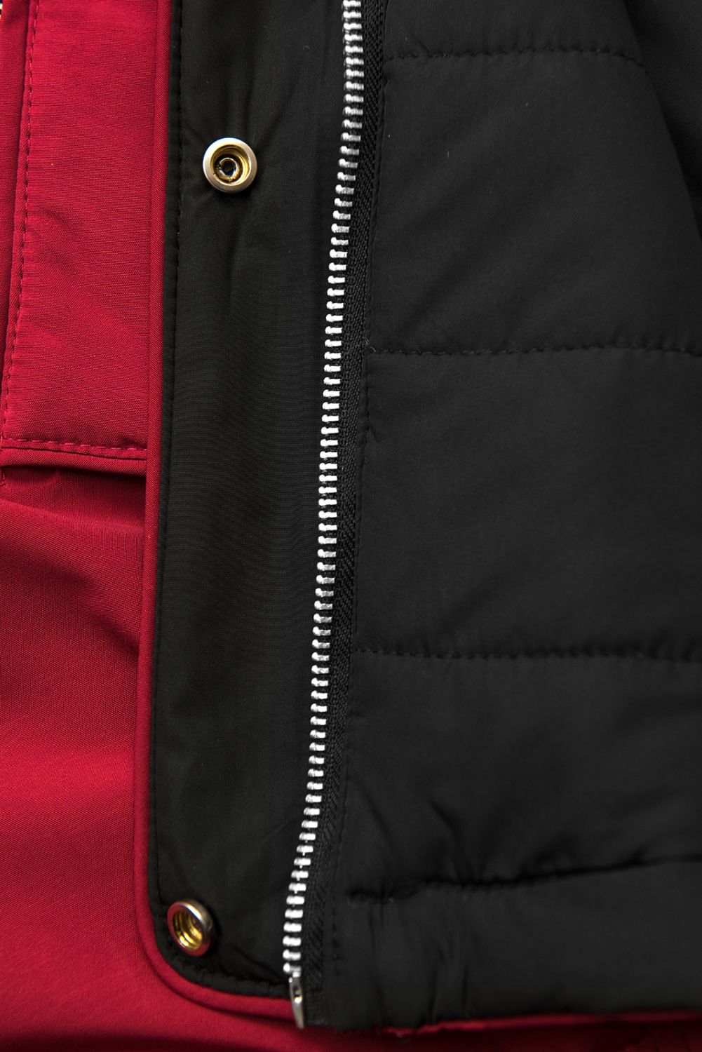 Beidseitig tragbare Übergangsjacke weinrot/schwarz