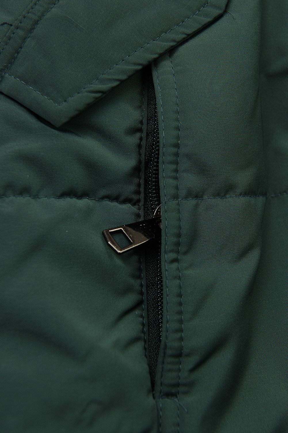 Winterjacke mit Teddy-Futter dunkelgrün/grau