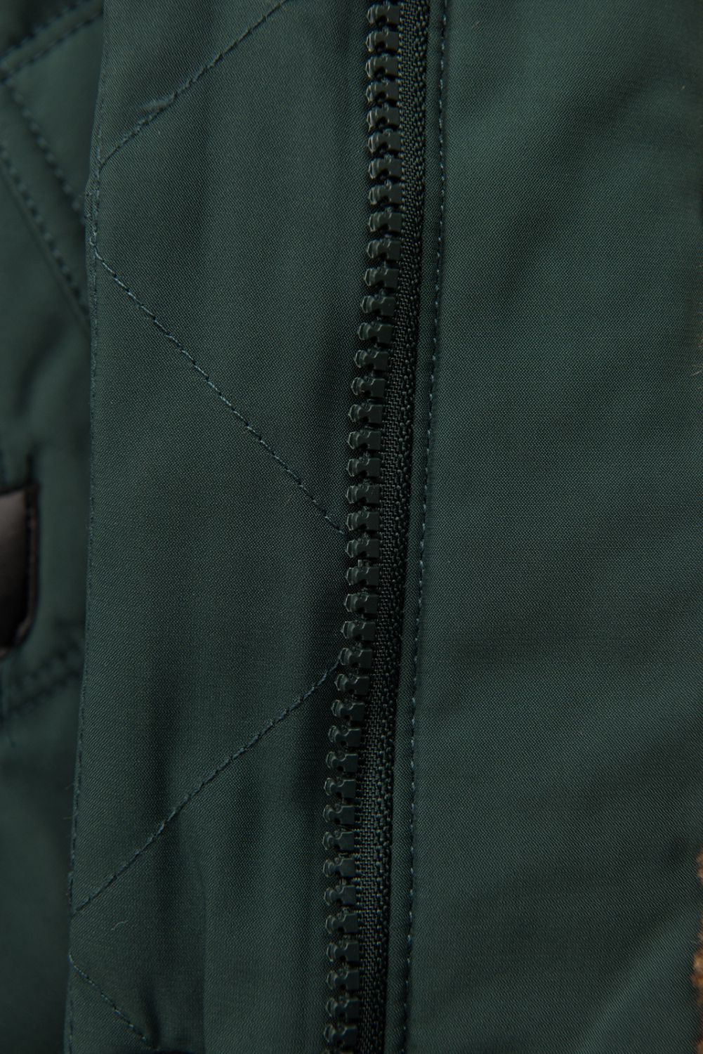 Wintermantel mit Teddy-Futter grün