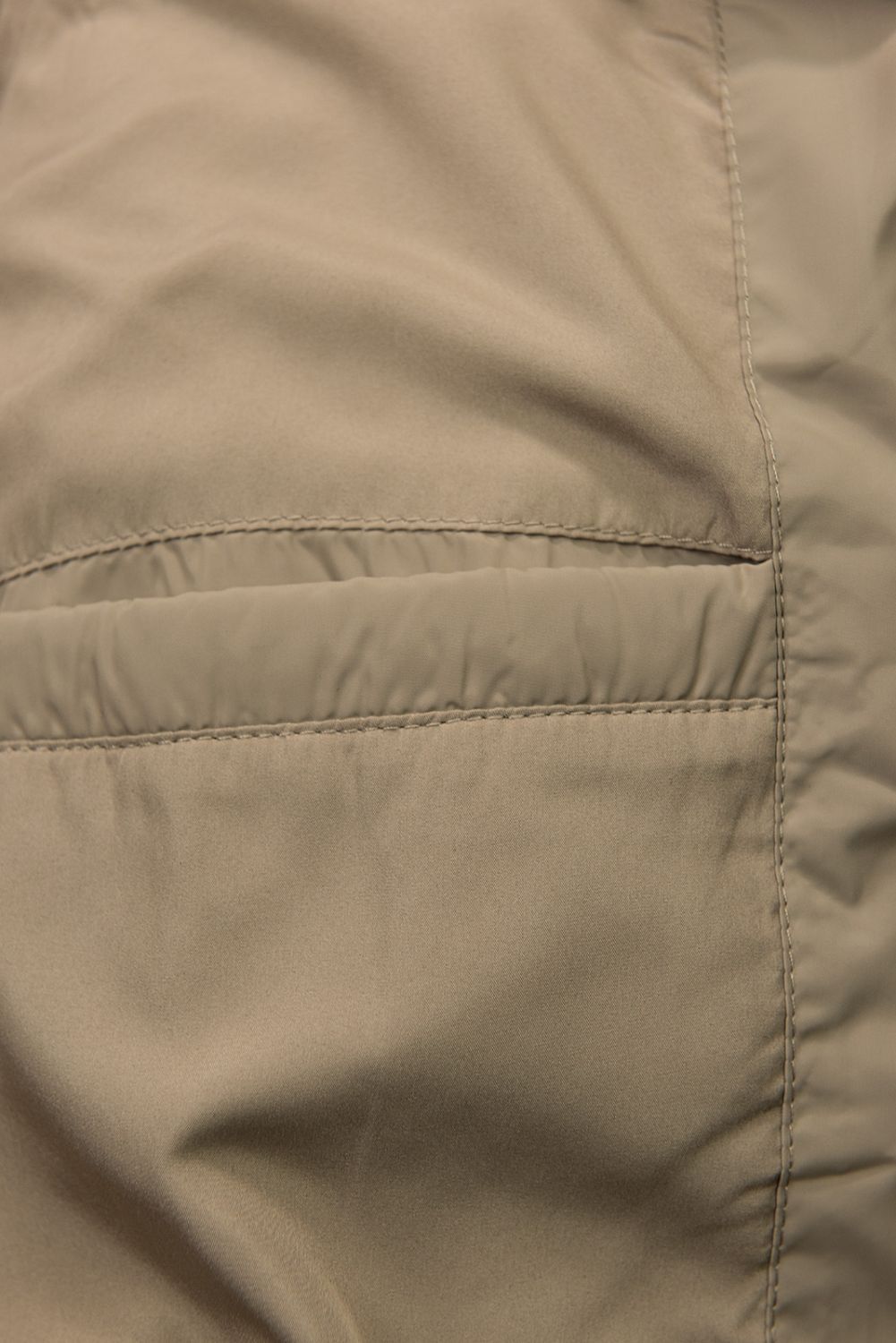 Winterjacke mit Gürtel und Kunstfell Beige