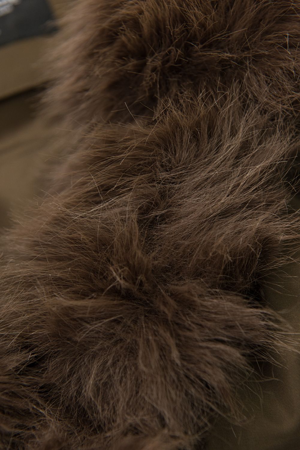 Damen-Winterjacke mit abnehmbarem Kunstfell Braun