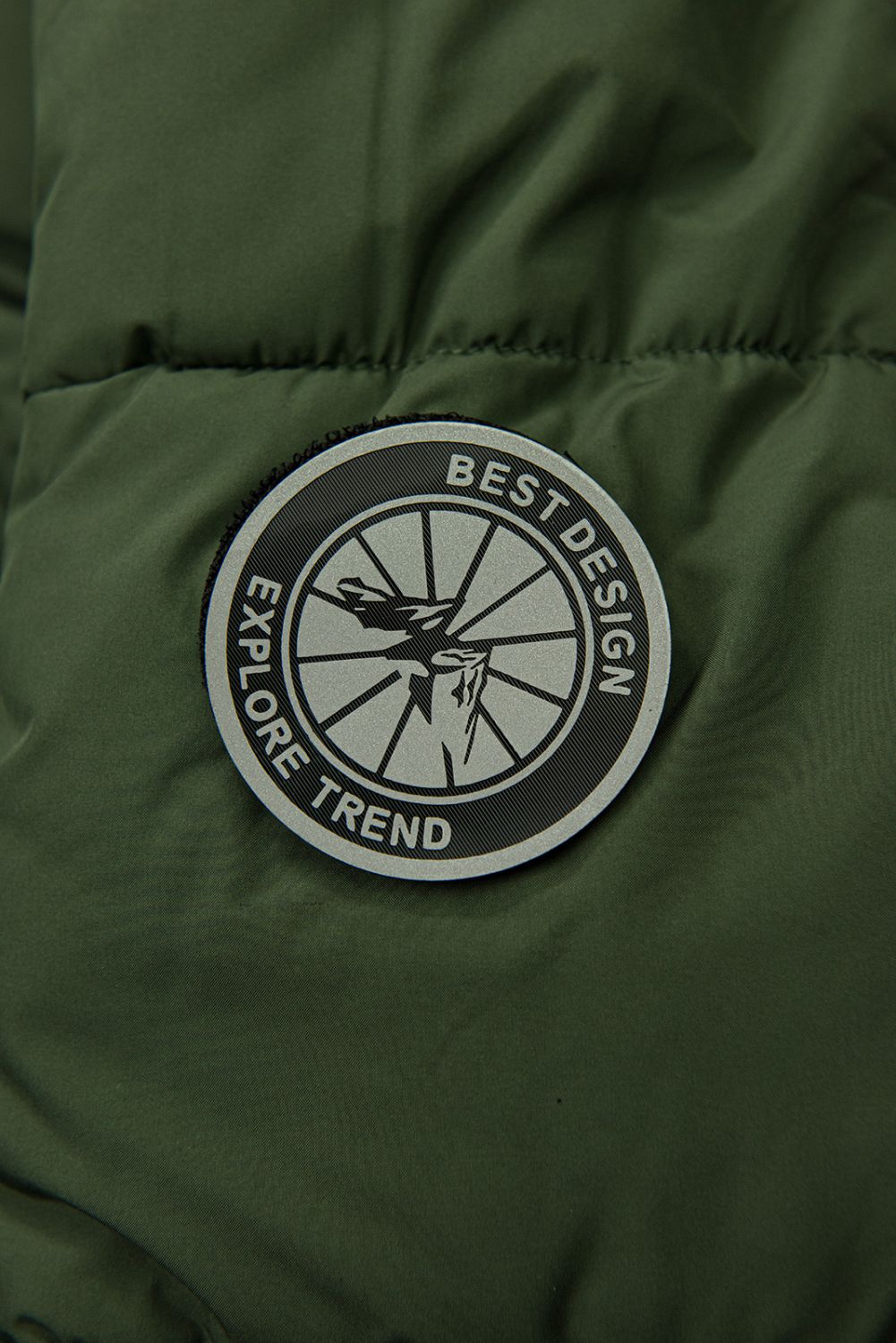 Jungen Winterjacke mit Kapuze, grün