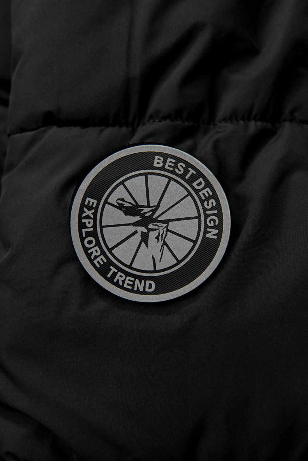 Jungen Winterjacke mit Kapuze, Schwarz