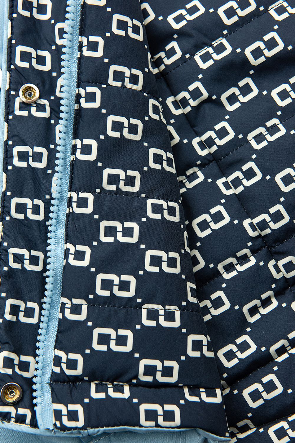 Frühlings-Wendeparka babylblue/dunkelblau