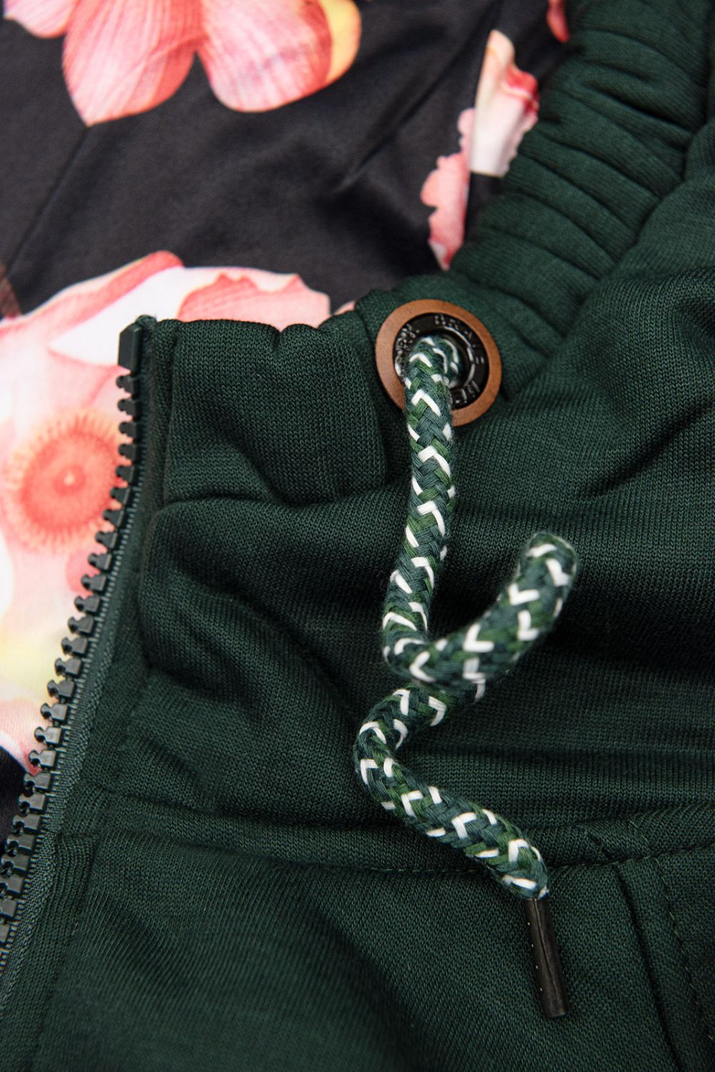 Verlängerte Kapuzenjacke von LHD smaragdgrün