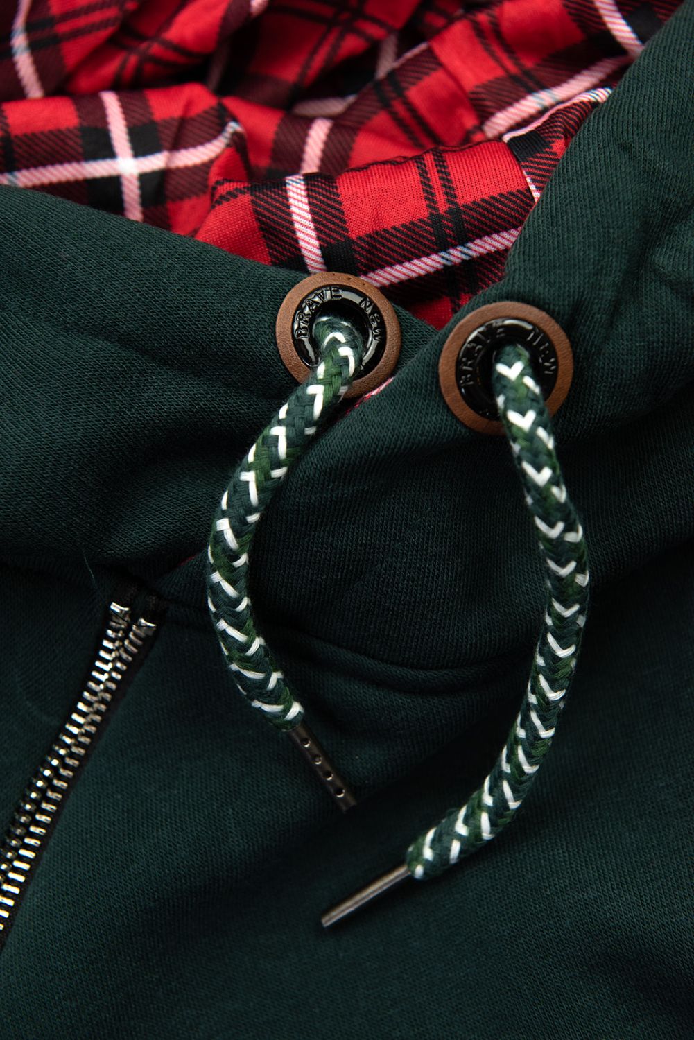 Sweatshirt/Sweatkleid mit Karomuster Dunkelgrün