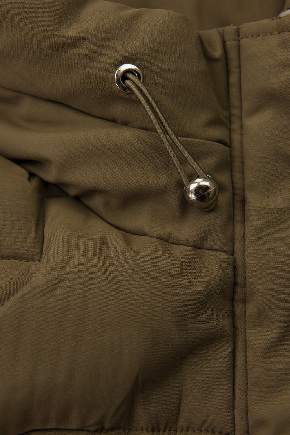 Gesteppte Winterjacke im verlängerten Schnitt, Braun