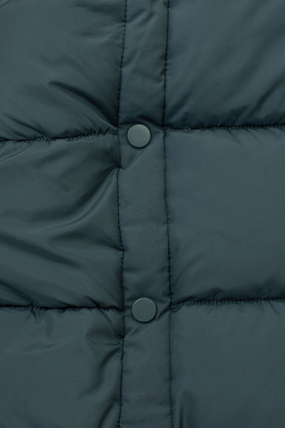 Lange Winterjacke mit Kunstpelz Petrolgrün