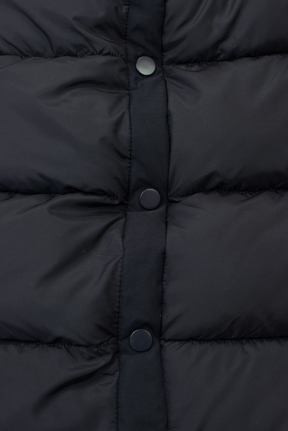 Lange Winterjacke mit Kunstpelz Dunkelblau