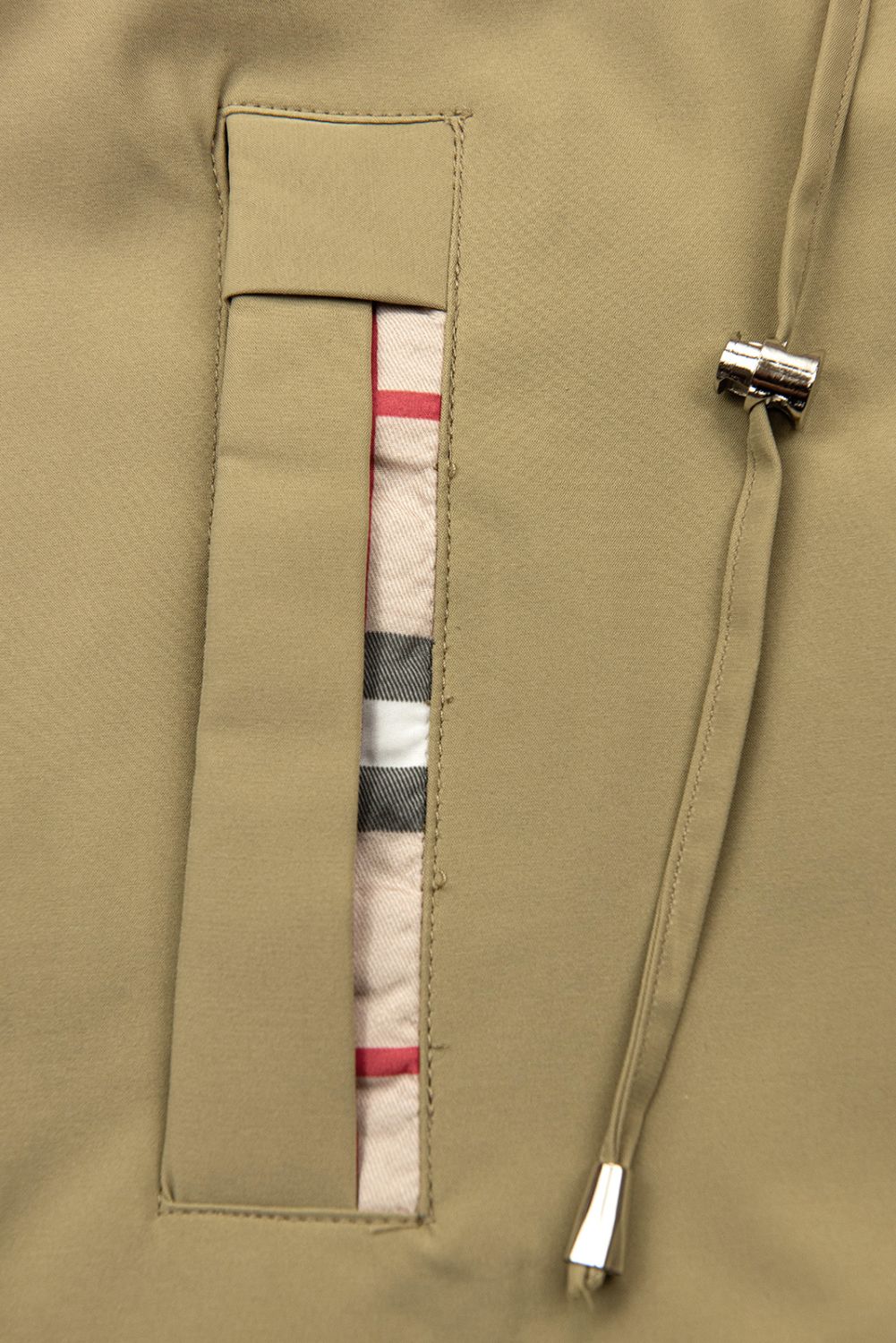 Trenchcoat mit Karo-Details Sandbraun