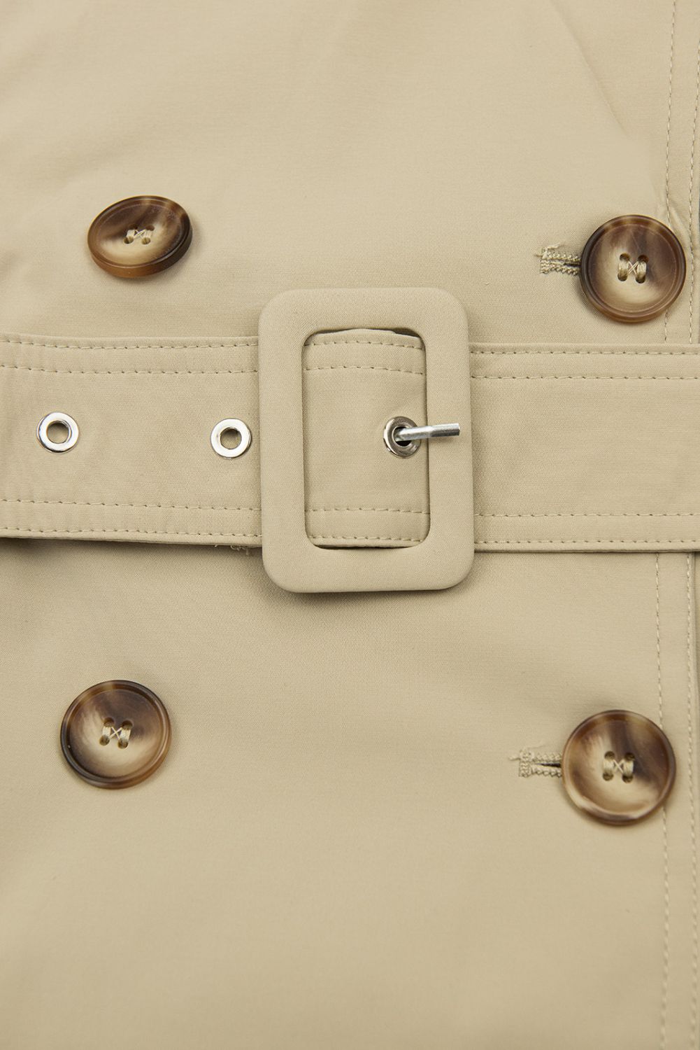 Zweireihiger Trenchcoat Beige