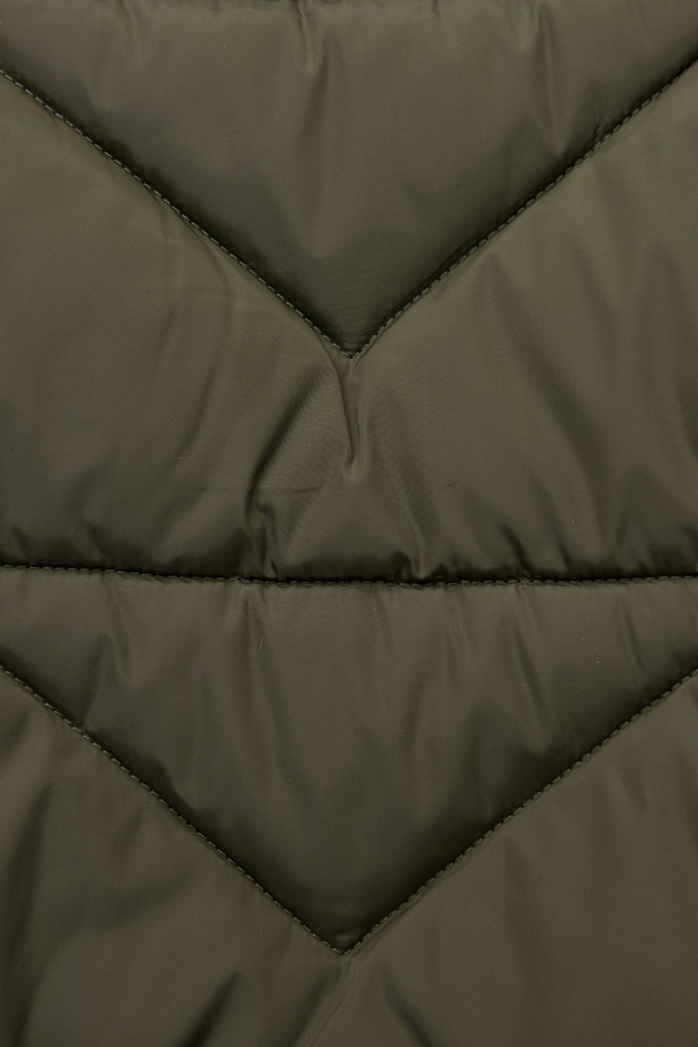 Elegante Winterjacke mit Kunstfell, Khaki